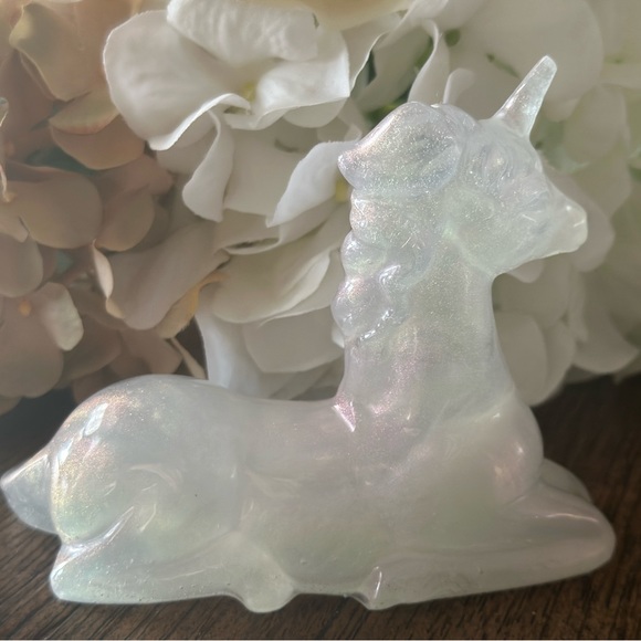 Handmade * Purple Shimmer Resin Unicorn - Picture 2 of 4